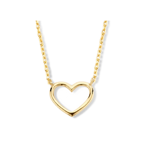 Gouden ketting met hartje