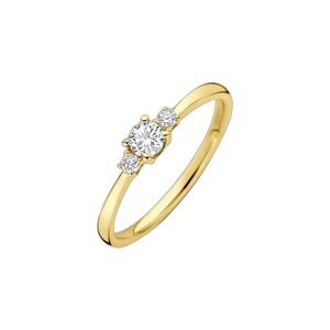 Gouden ring met lab grown diamant