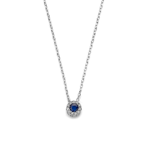 Ketting met blauwe steen