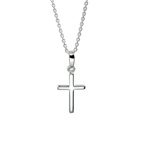 Zilveren ketting met kruisje