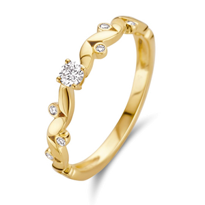 Gouden ring met diamant