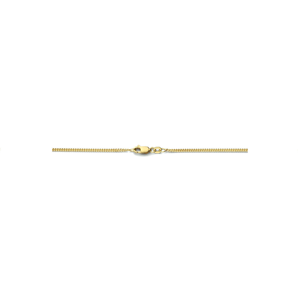 necklace gourmette 4-sided cut 1.8 mm 3 micron silver gold plated (yellow)