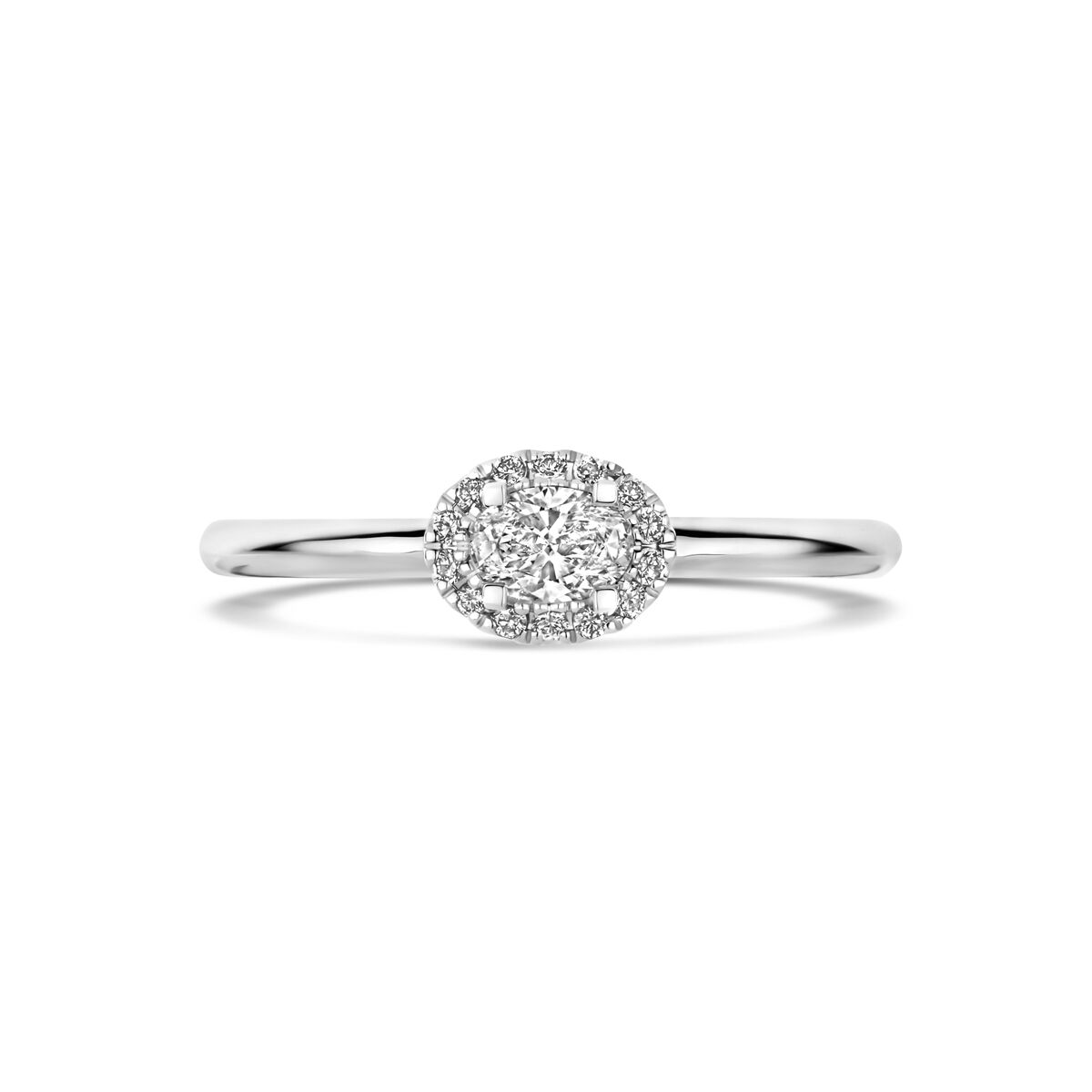ring diamant 0.24ct h si 14K witgoud