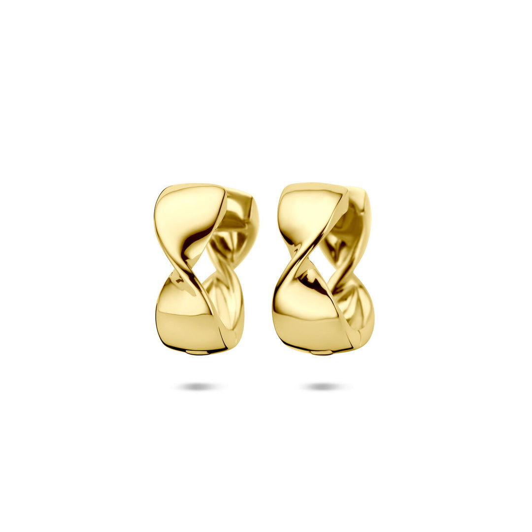 Verguld zilveren klapoorringen dames – 15 x 6 mm