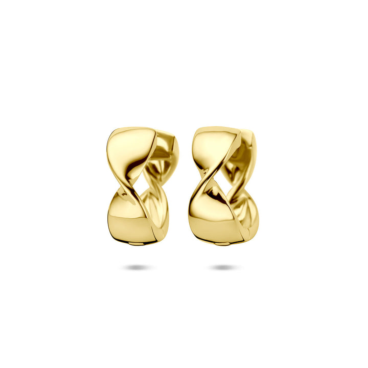 Verguld zilveren klapoorringen dames – 15 x 6 mm