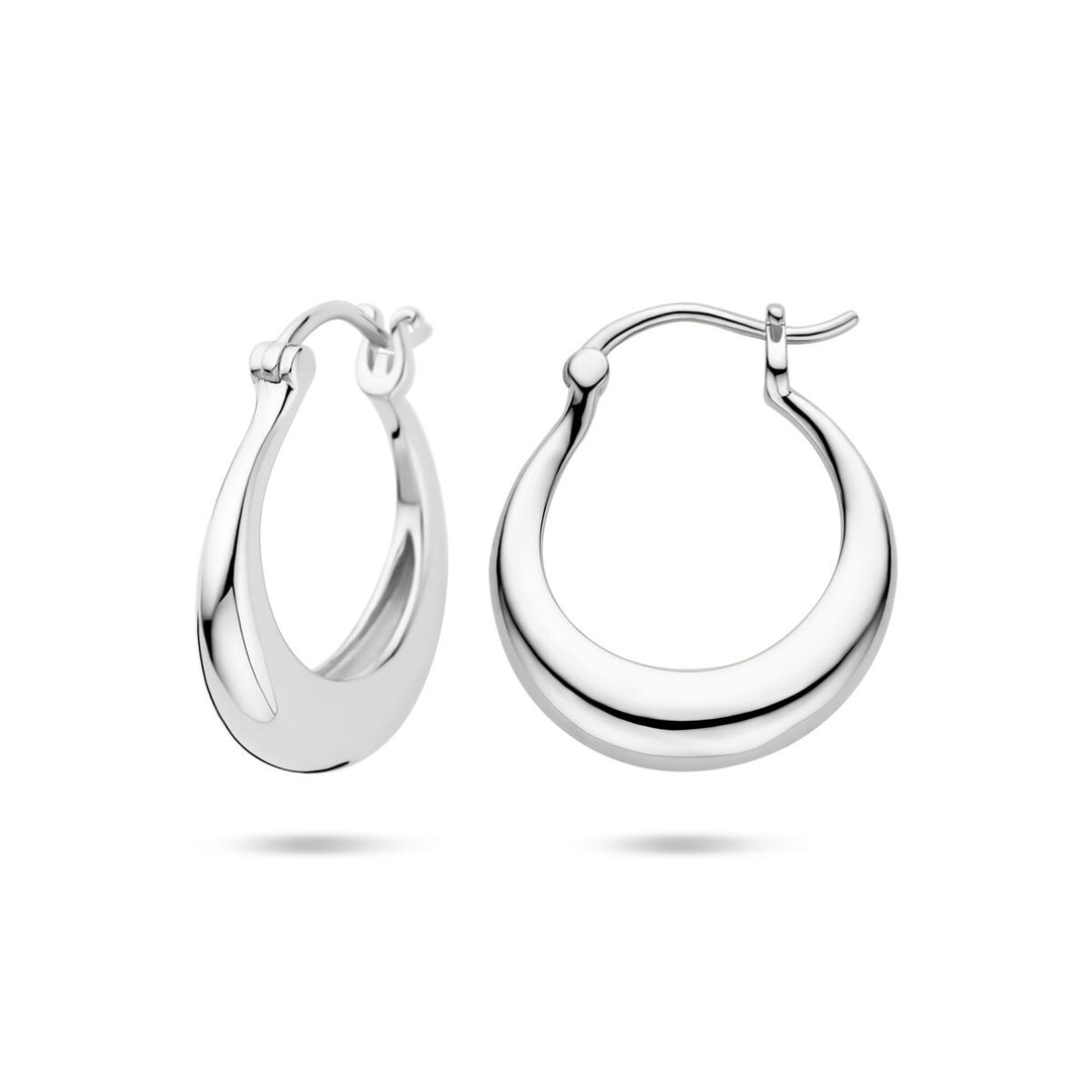 oorringen ronde buis 21,5 mm zilver gerhodineerd