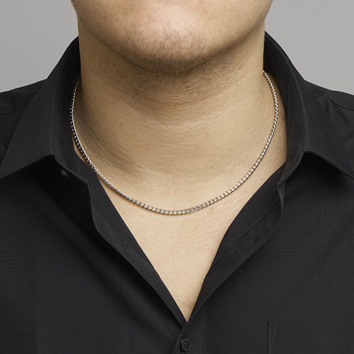 necklace cut gourmette 4.3 mm stainless steel