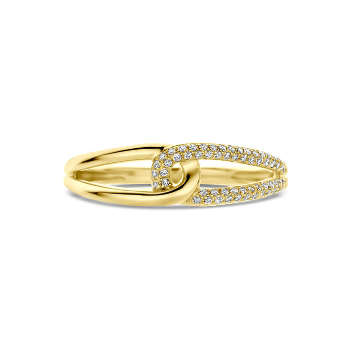 ring diamant 0.14ct h si 14K geelgoud