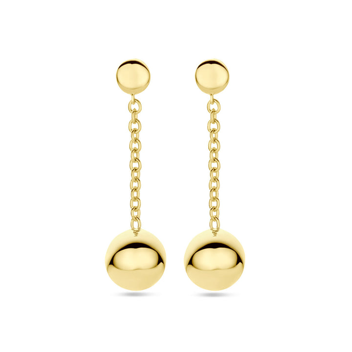 oorhangers bolletjes 29 mm 14K geelgoud