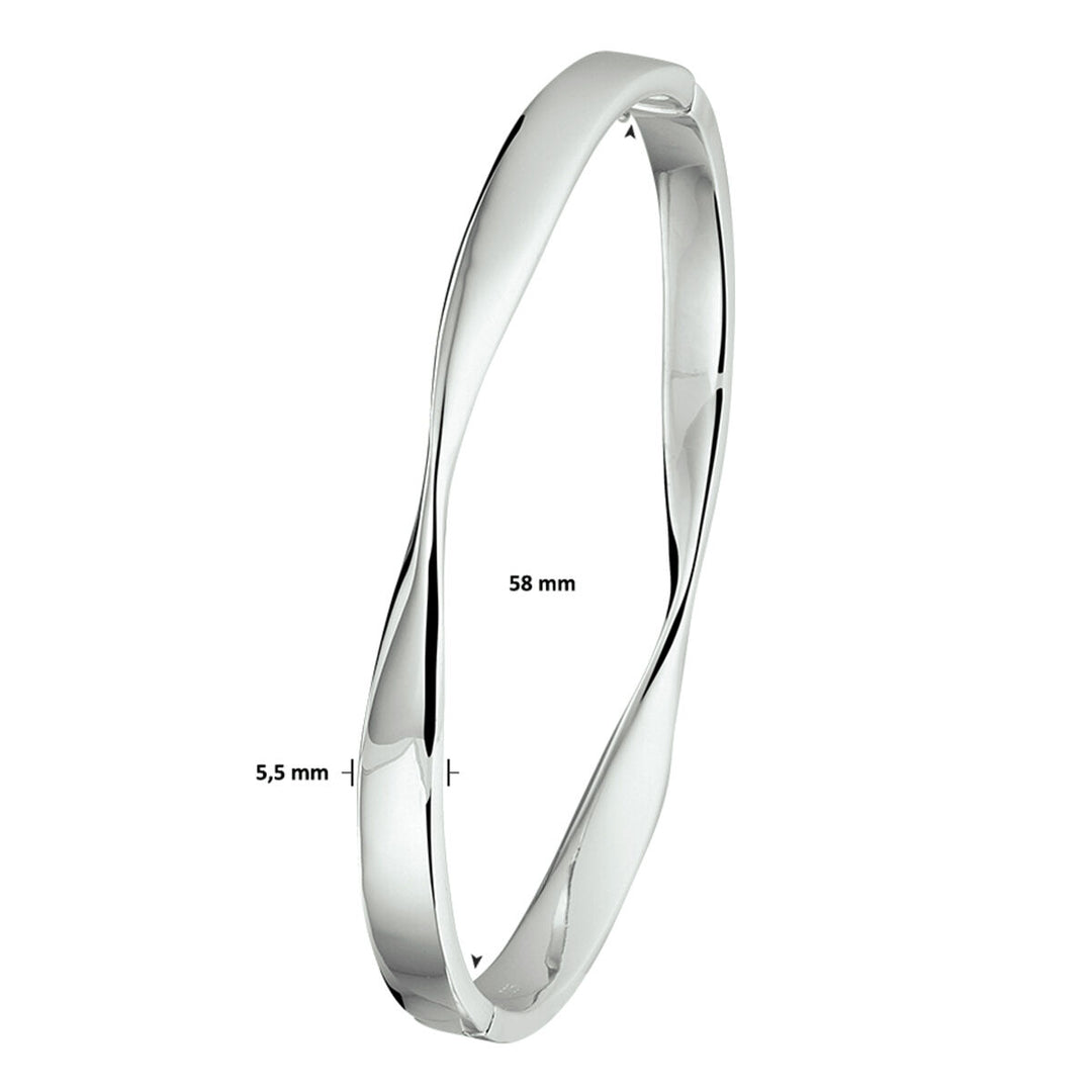 bangle hinge silver rhodium plated