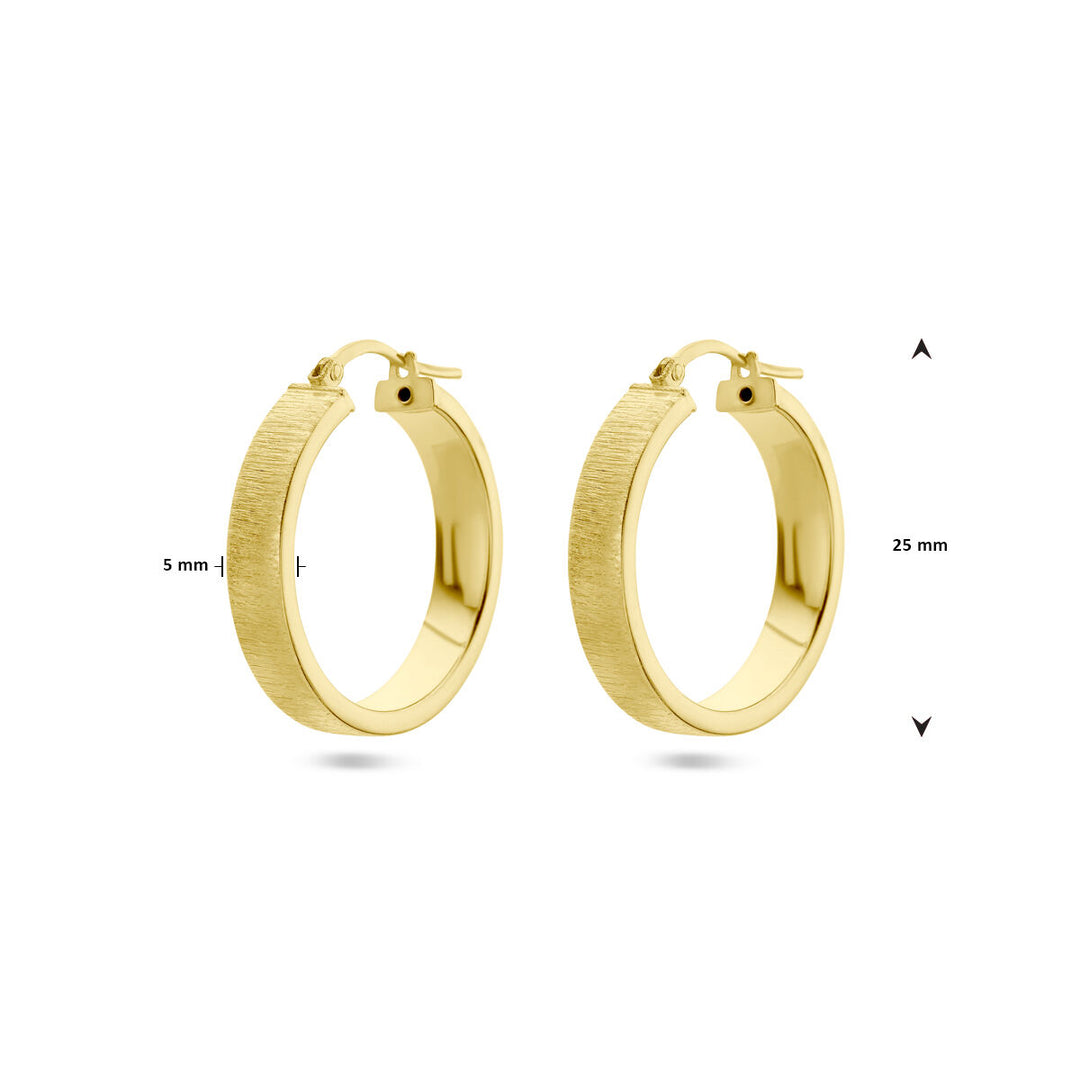 earrings poly/matte 1 micron silver gold plated (yellow)