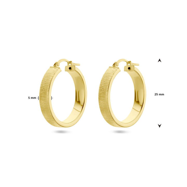 earrings poly/matte 1 micron silver gold plated (yellow)