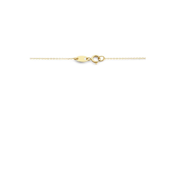 collier citrien en diamant 0.015ct h si 40 cm 14K geelgoud