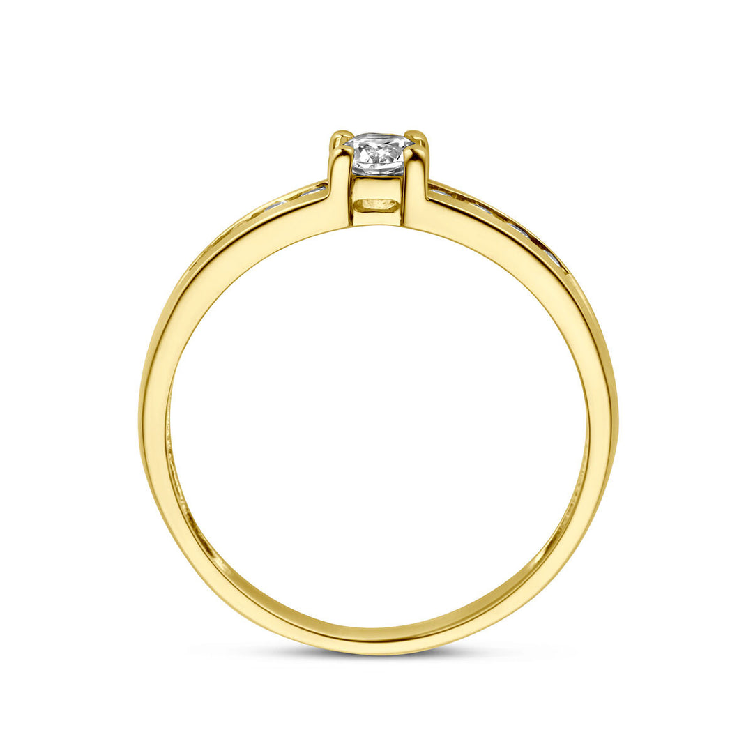 ring zirkonia 14K geelgoud