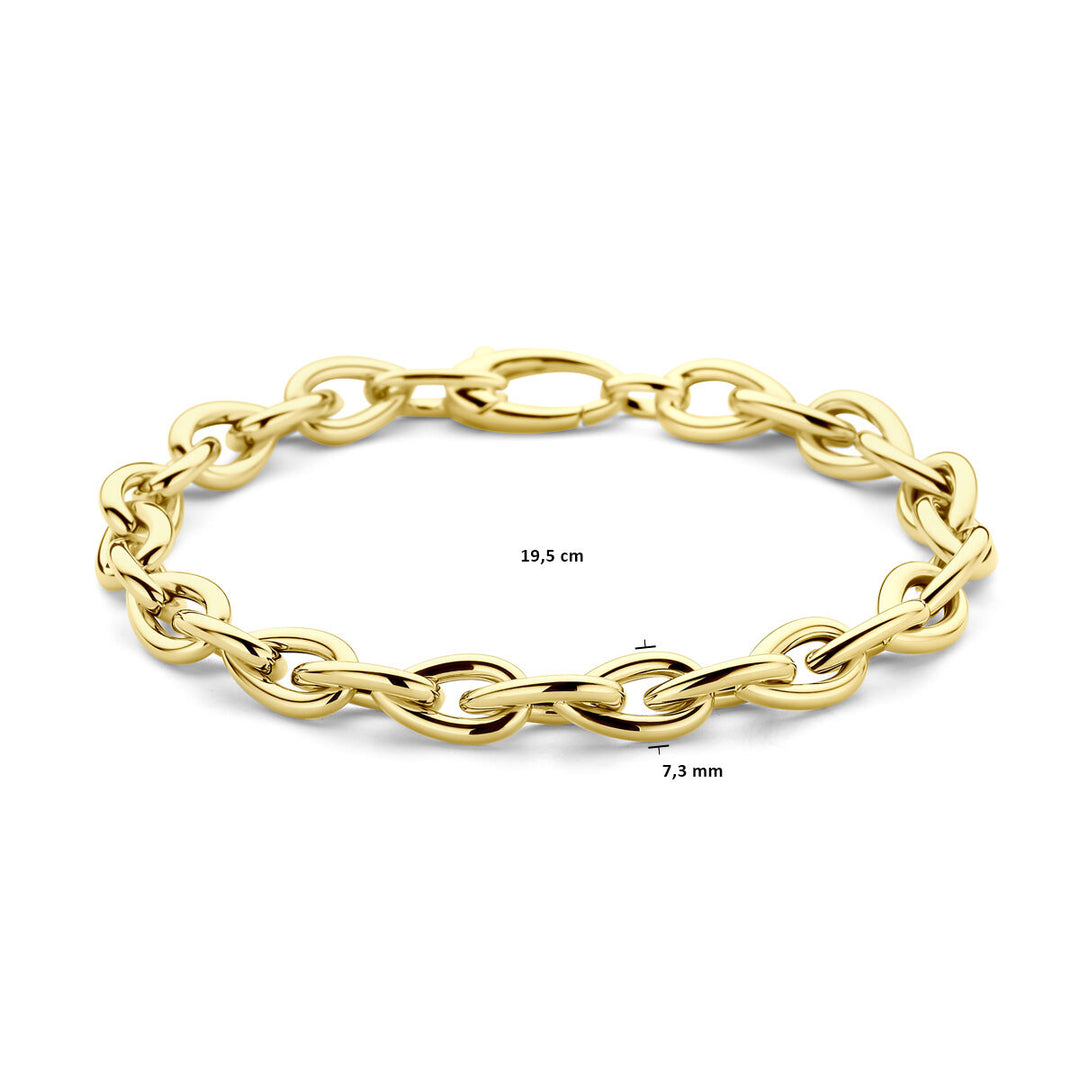 armband 7,3 mm 19,5 cm 14K geelgoud