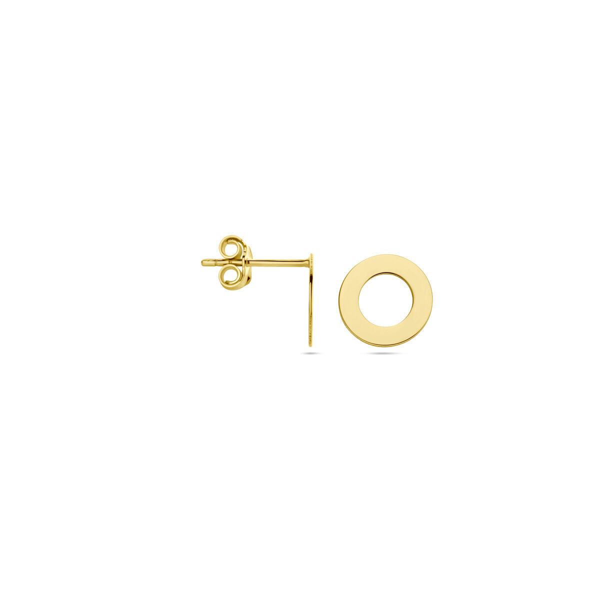 circle earrings 14K yellow gold