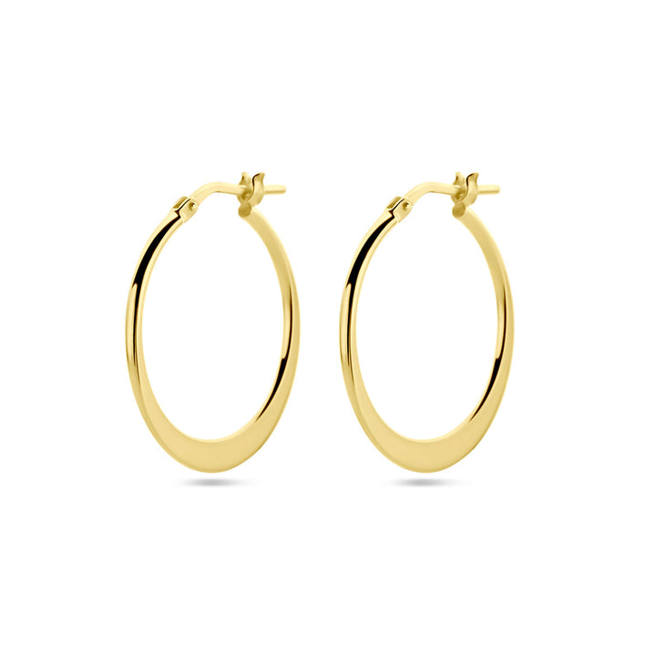 Ohrringe spitzes Rohr 1 Mikron Silber vergoldet (gelb)