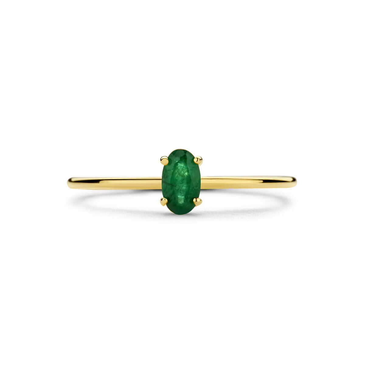 emerald ring 14K yellow gold