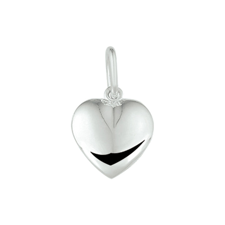 pendant heart silver white