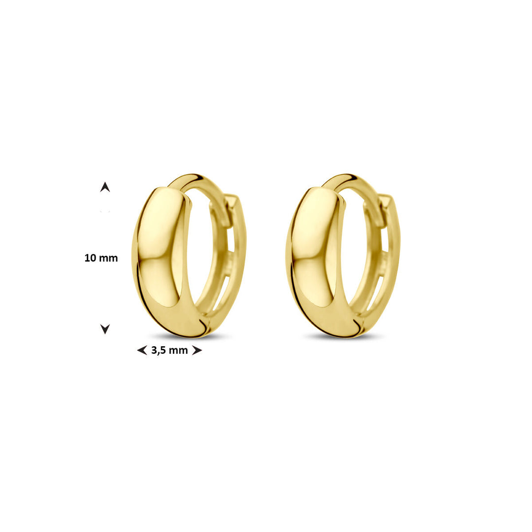 klapoorringen 10 mm 14K geelgoud