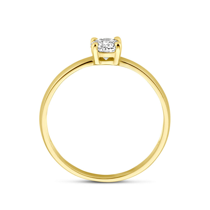 ring zirconia 14K yellow gold