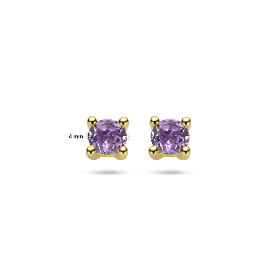Ohrstecker Amethyst 14K Gelbgold