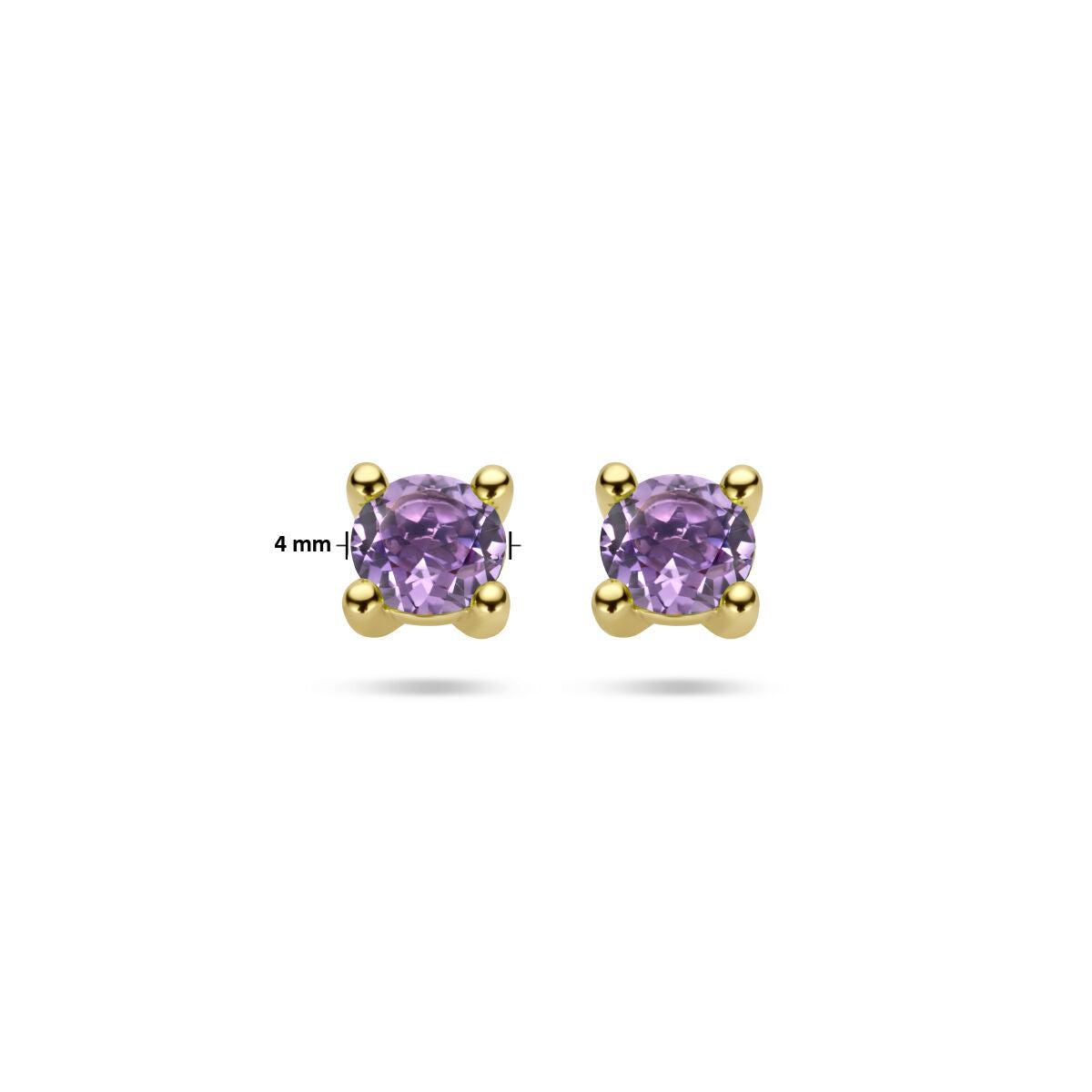 ear studs amethyst 14K yellow gold
