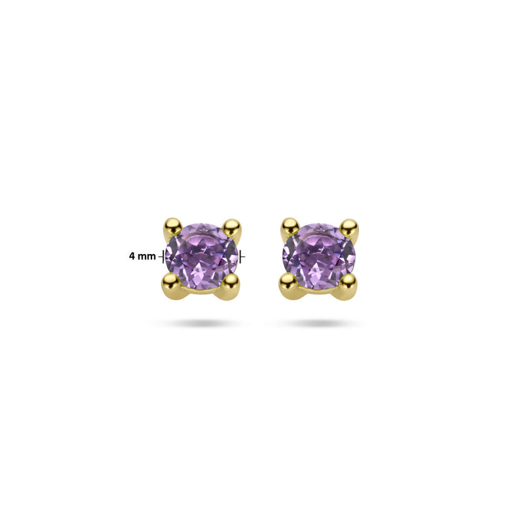 Ohrstecker Amethyst 14K Gelbgold