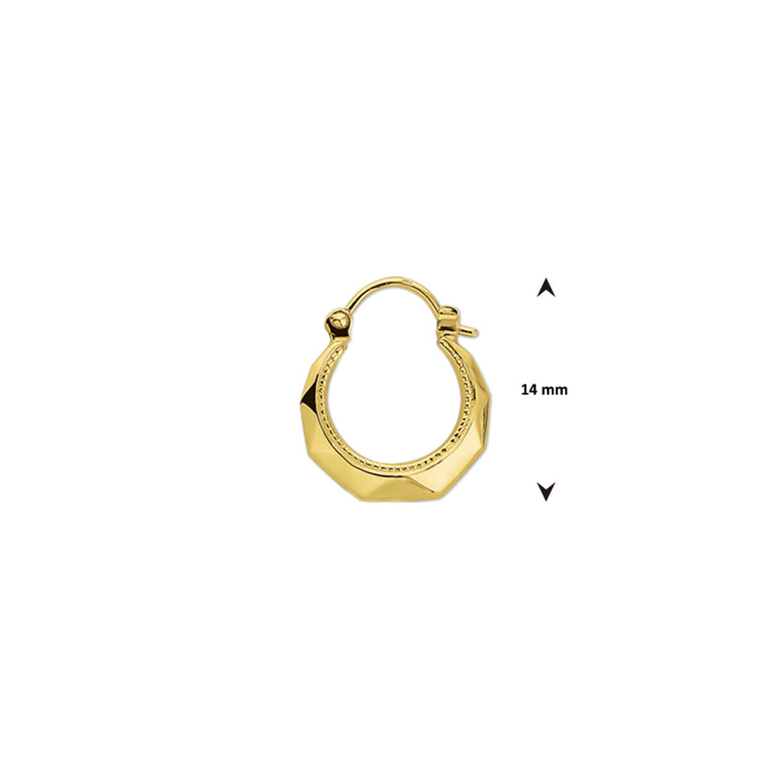 lapid earring per piece 14K yellow gold
