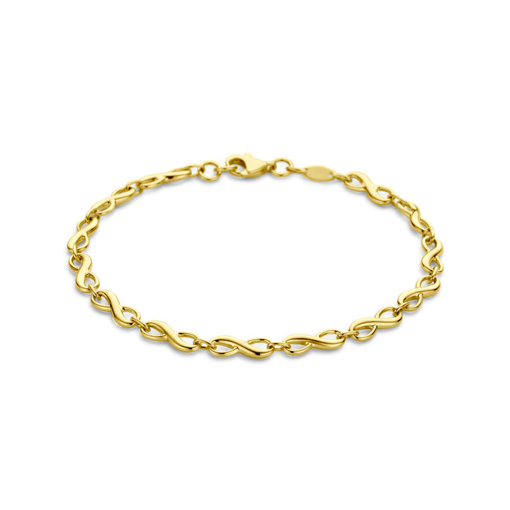 Gold bracelet ladies infinity 14K