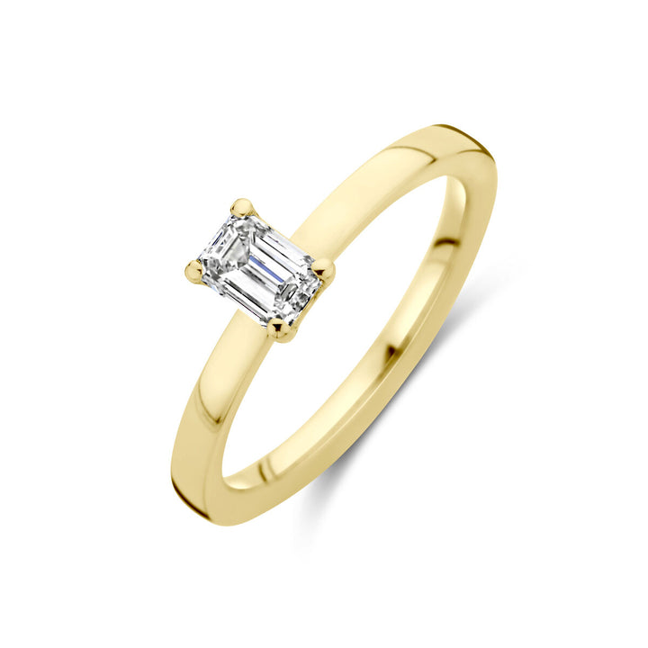 ring diamant 0.50ct g vsi 18K geelgoud