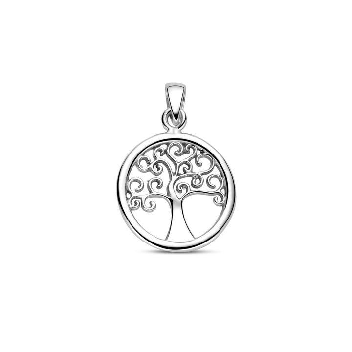 pendant tree of life silver rhodium plated