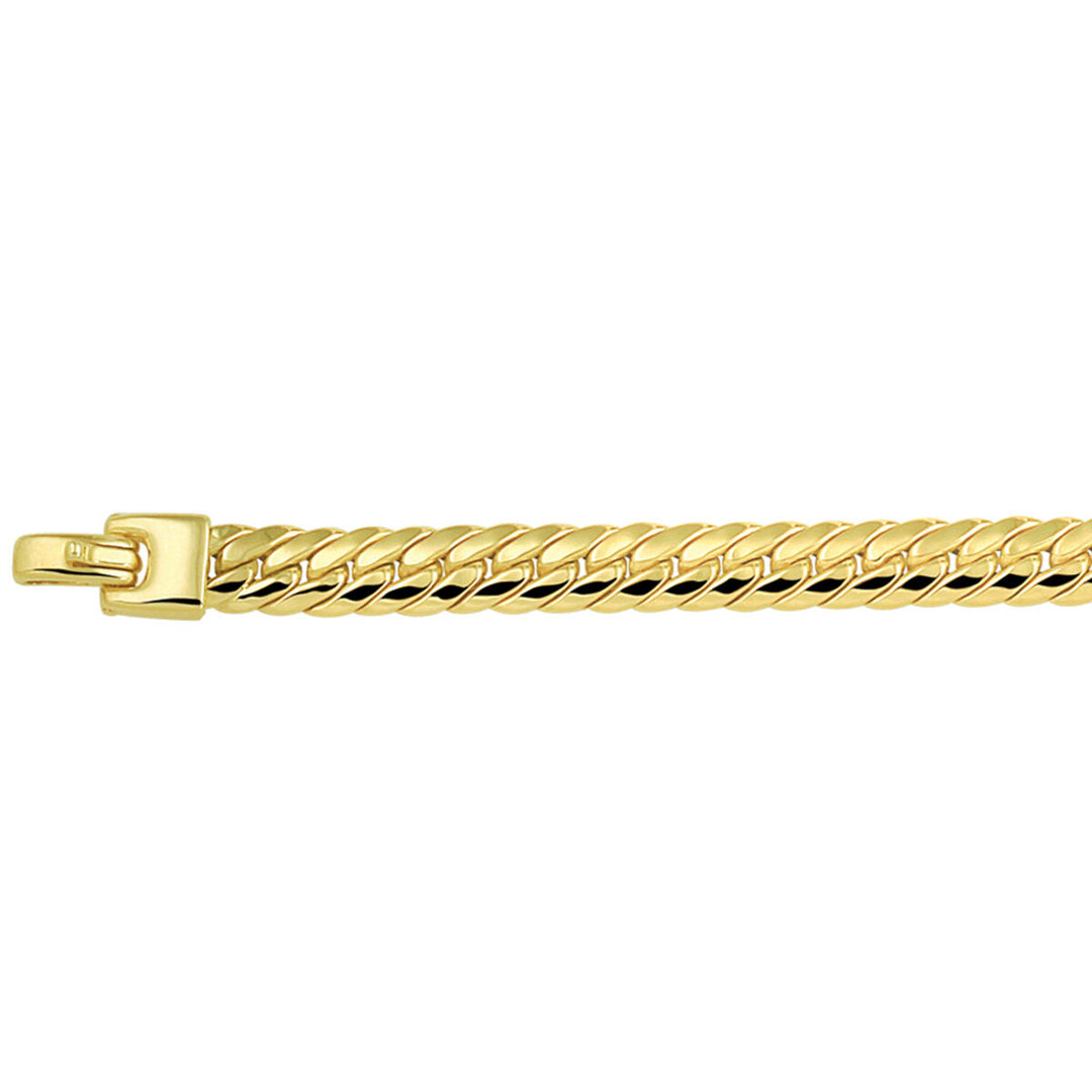 bracelet gourmette 6.5 mm 19 cm 14K yellow gold