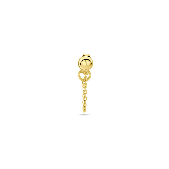 ear stud half-sphere per piece 1 micron silver gold plated (yellow)