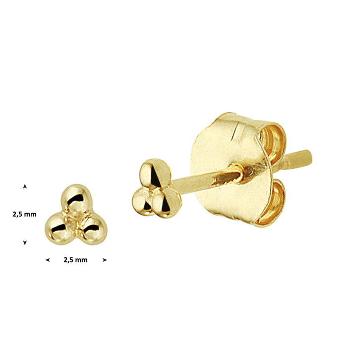 ear studs beads 14K yellow gold