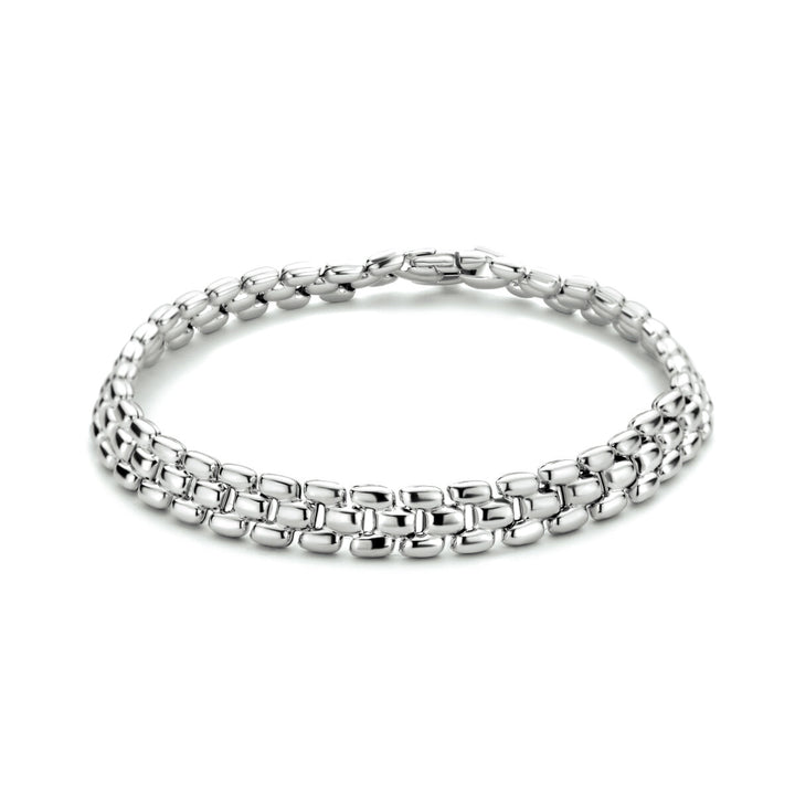 Silver bracelet ladies panther rhodium plated