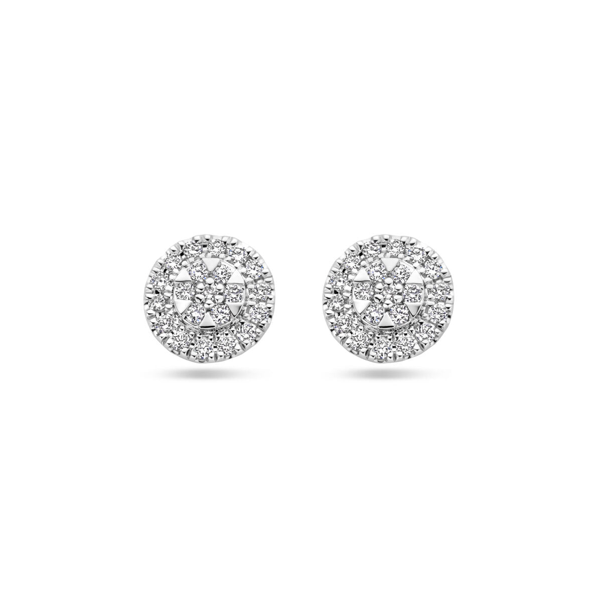 oorknoppen diamant 0.20ct (2x 0.10ct) h si 7 mm 14K witgoud