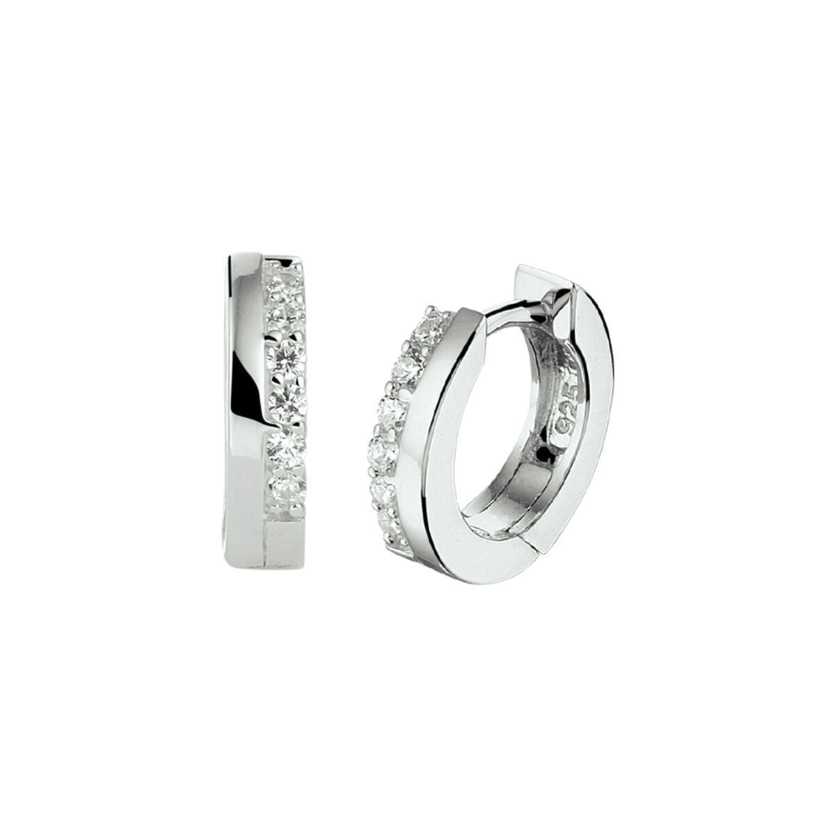 drop earrings zirconia silver rhodium plated