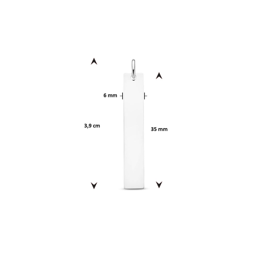 Gravuranhänger silber weiß