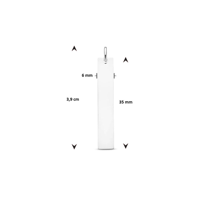 Gravuranhänger silber weiß
