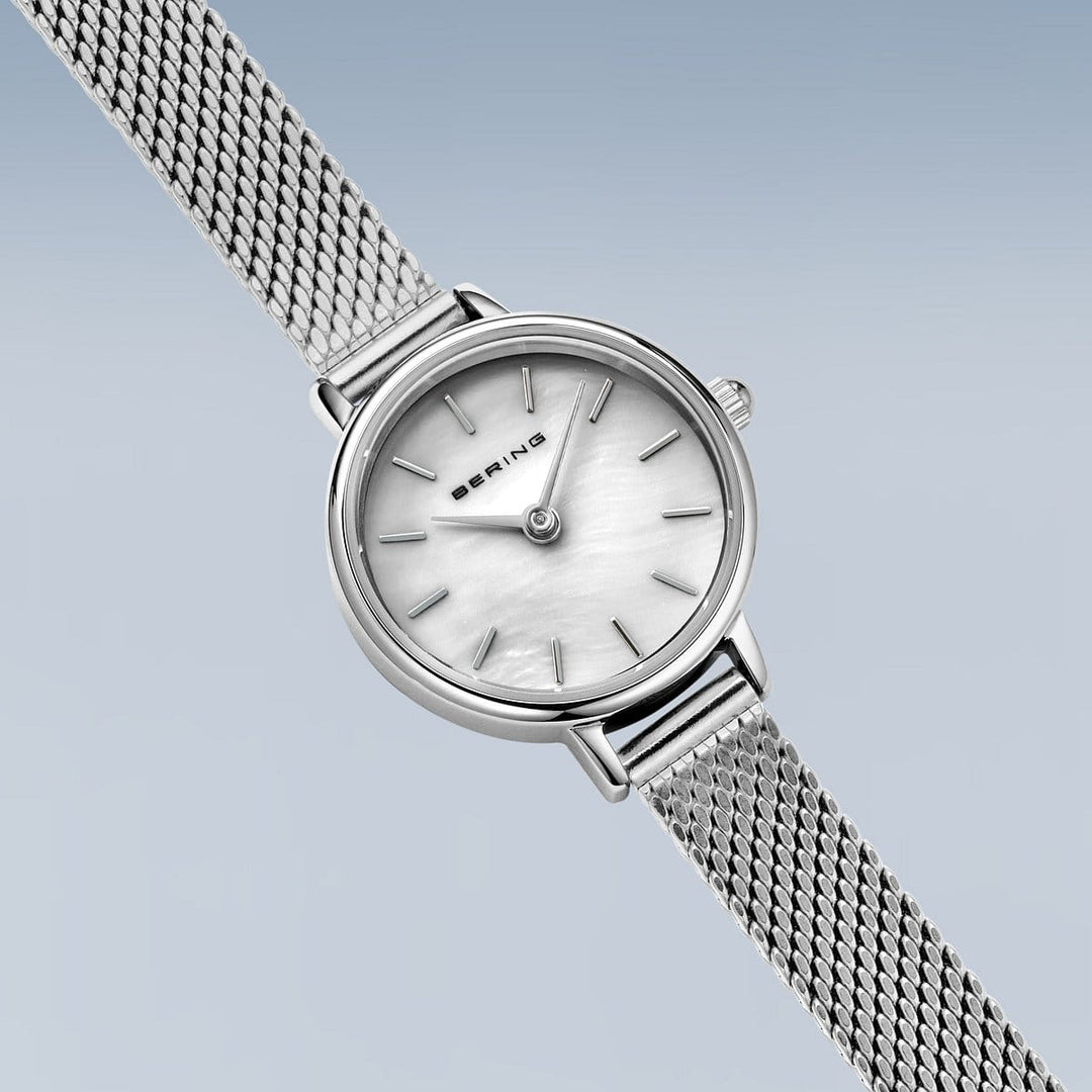 bering dames horloge witte wijzerplaat - 11022-004