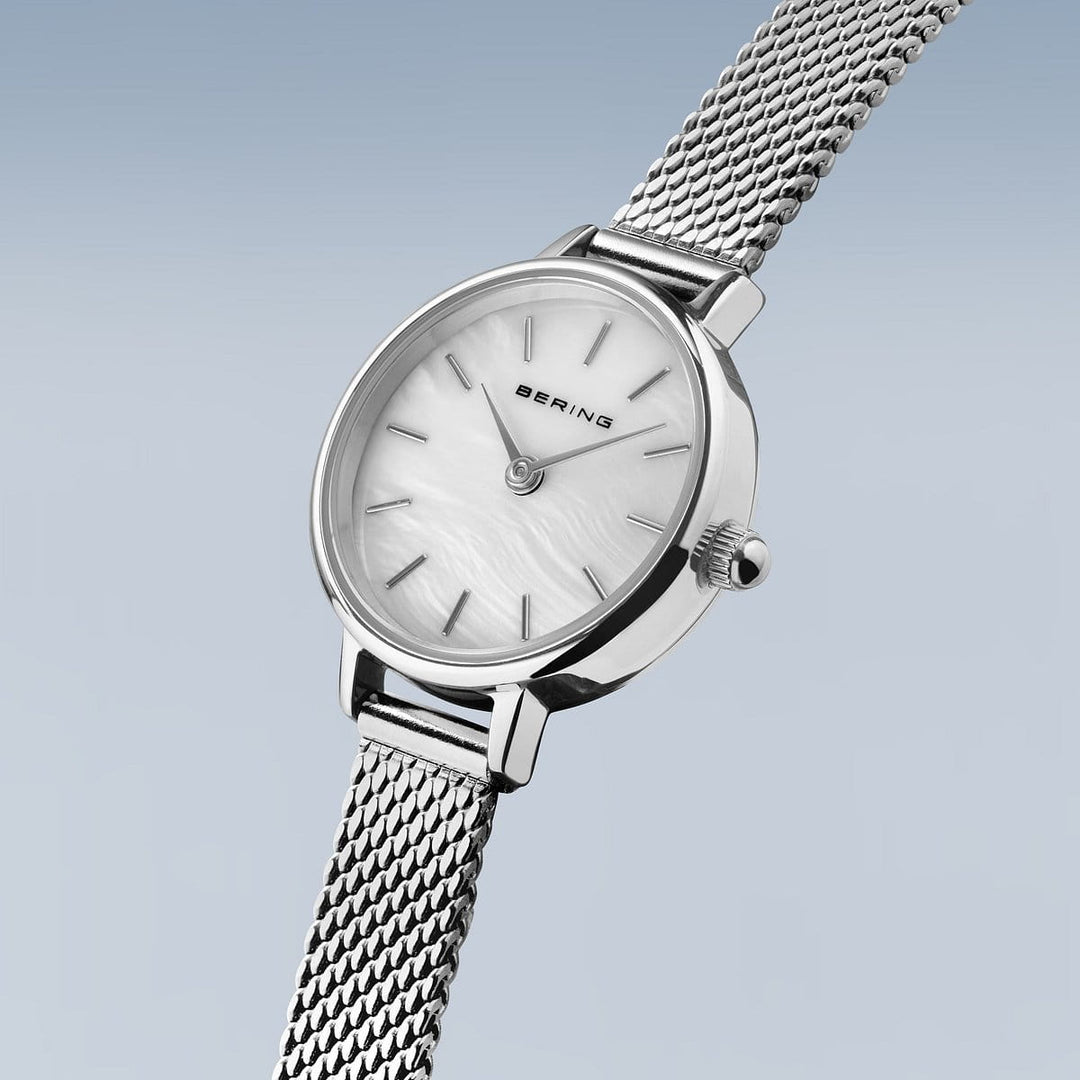 bering dames horloge witte wijzerplaat - 11022-004