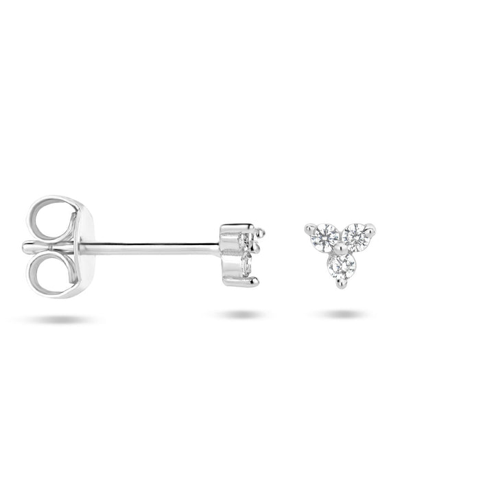 Ohrstecker Zirkonia Silber rhodiniert