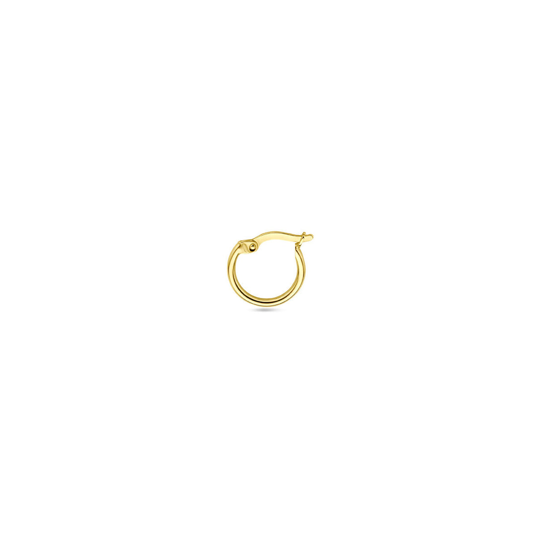 oorring 12 mm per stuk 14K geelgoud
