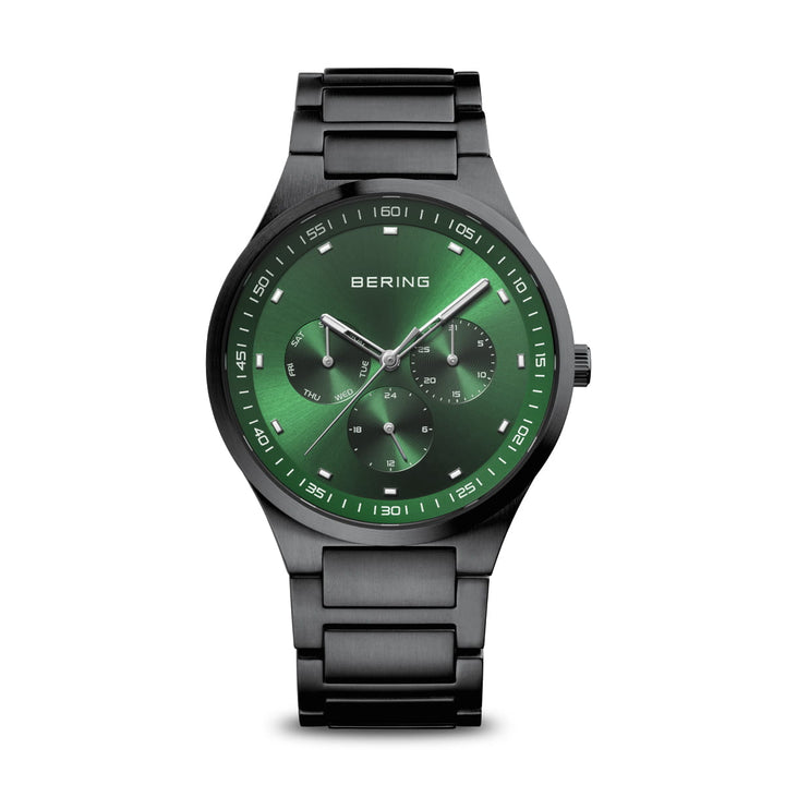 Bering men's watch green dial - 11740-728