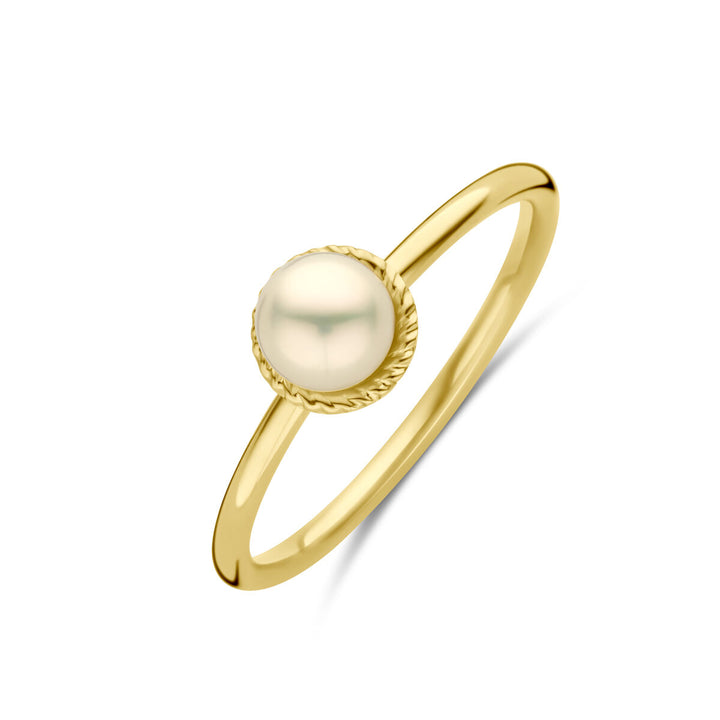 ring parel 14K geelgoud