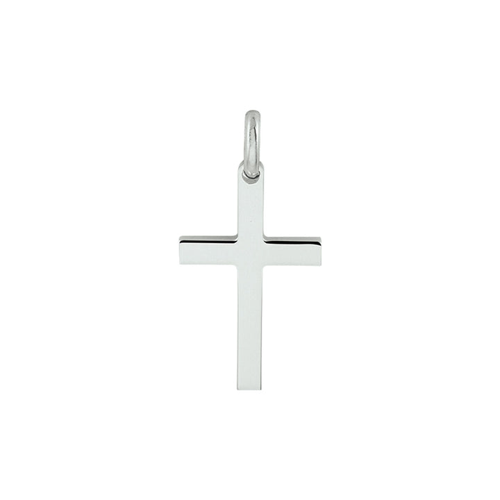 pendant cross silver rhodium plated