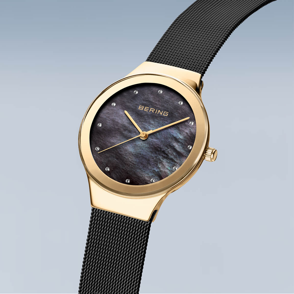 Bering dames horloge zwarte wijzerplaat - 12934-132