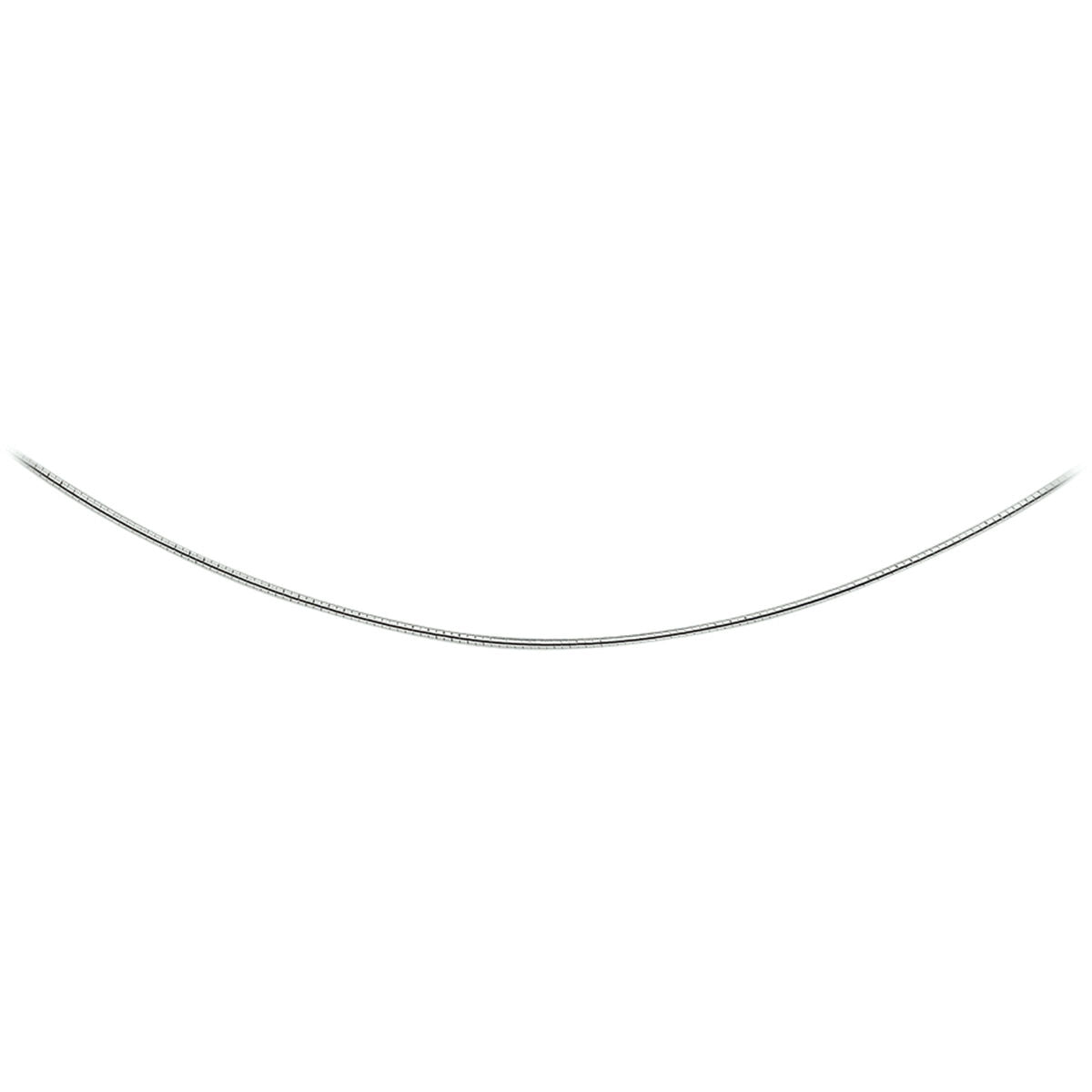 Zilveren gerhodineerd collier met een ronde schakel van 1,4 mm.