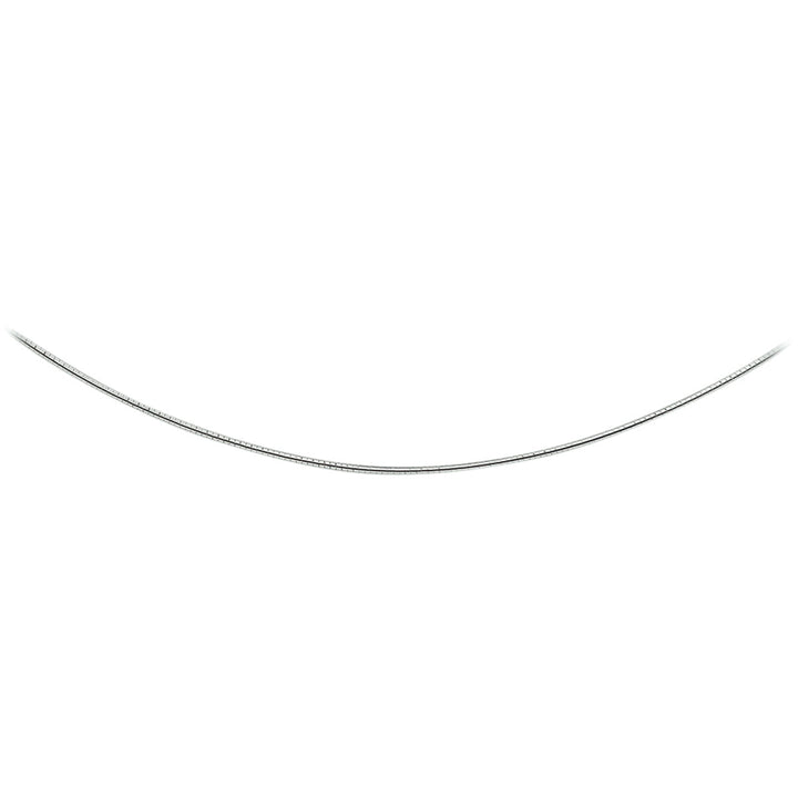 collier omega rond 1,4 mm zilver gerhodineerd